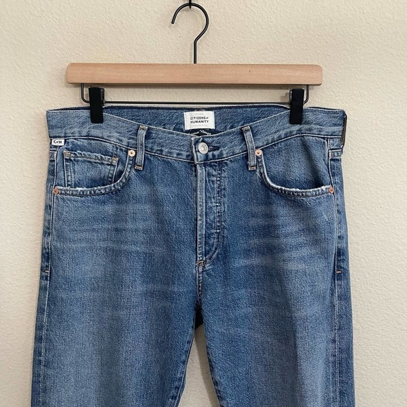 Citizens of Humanity Emerson Distressed Slim Boyfriend Denim Jeans Roadtrip 27 - Picture 6 of 16